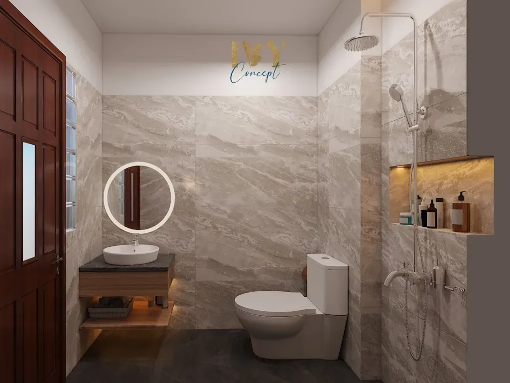 Phòng tắm - Phòng ngủ Nhà phố Quận 7 - Phong cách Modern | Space T
