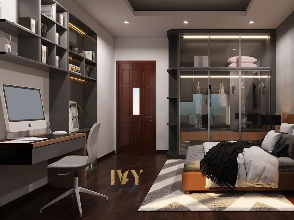 Phòng ngủ - Phòng ngủ Nhà phố Quận 7 - Phong cách Modern | Space T