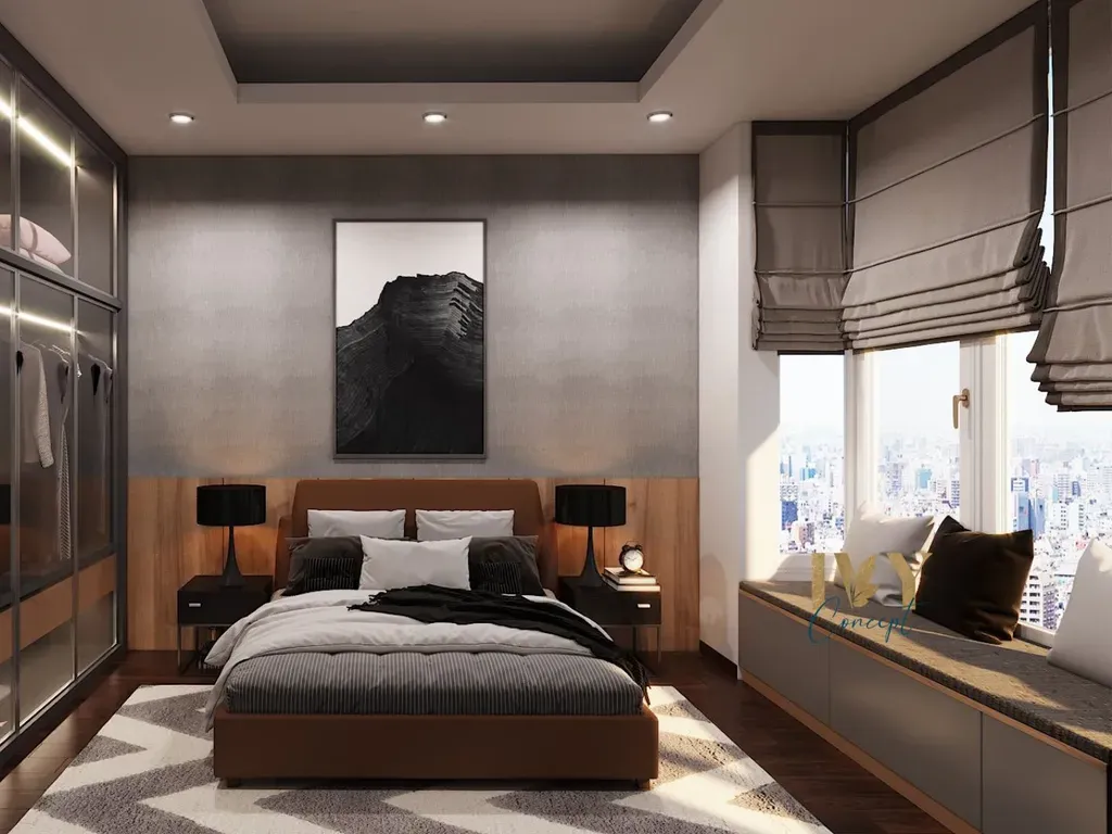 Phòng ngủ - Phòng ngủ Nhà phố Quận 7 - Phong cách Modern | Space T