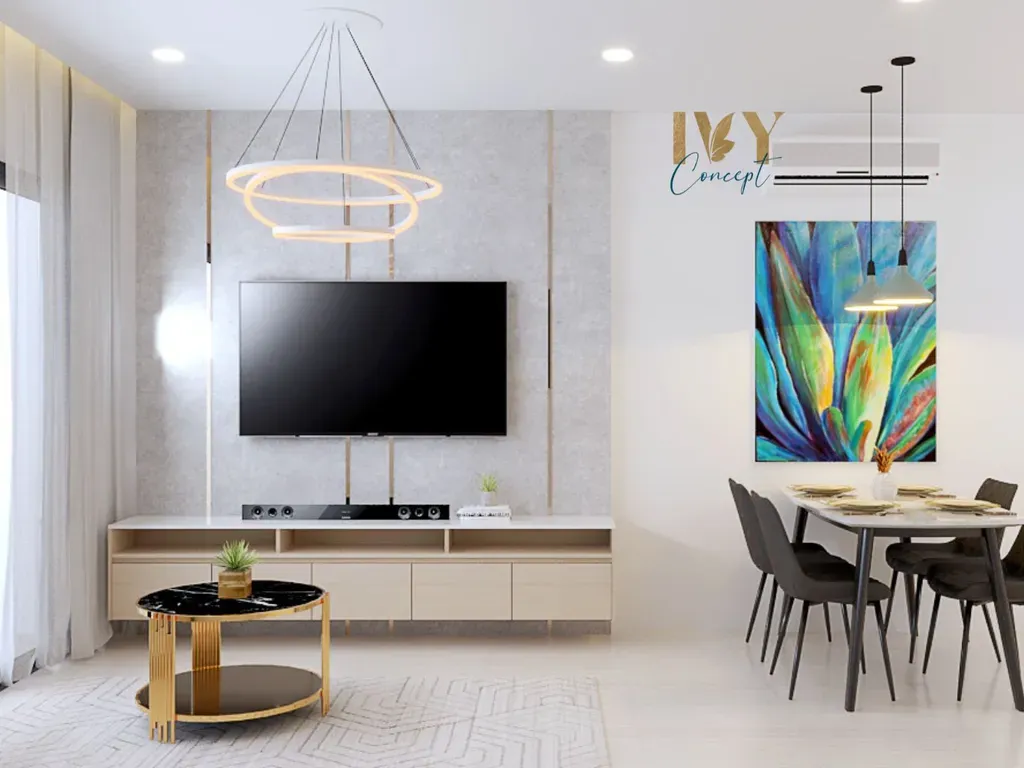 Phòng khách, Phòng ăn - Căn hộ Vinhomes Grand Park Q9 - Phong cách Modern | Space T