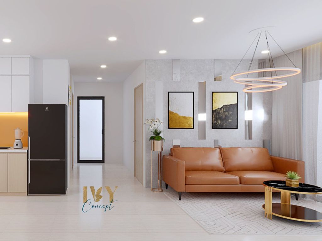 Phòng khách - Căn hộ Vinhomes Grand Park Q9 - Phong cách Modern  | Space T