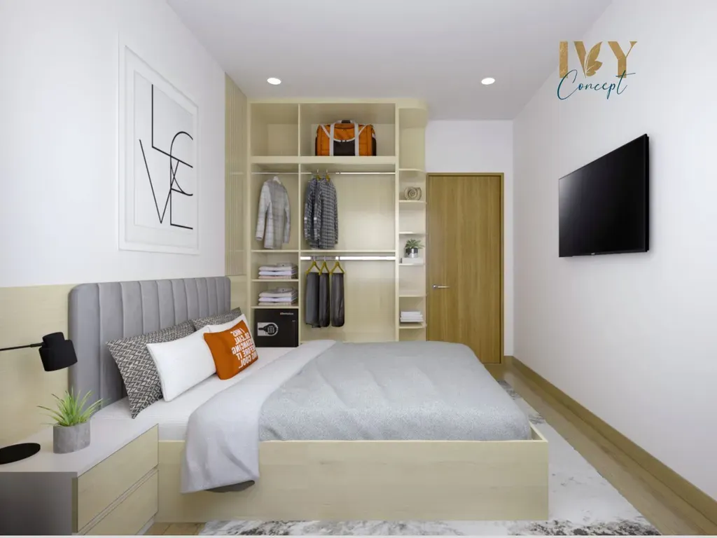 Phòng ngủ - Căn hộ Vinhomes Grand Park - Phong cách Scandinavian + Modern | Space T