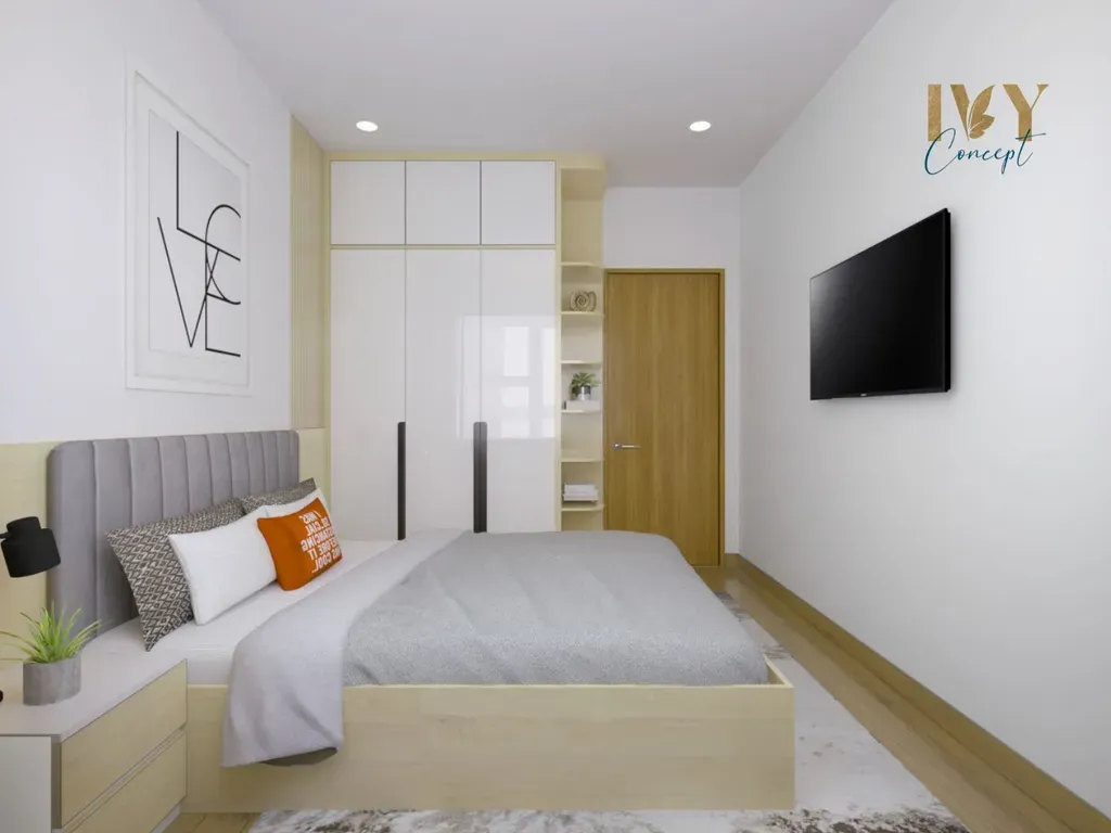 Phòng ngủ - Căn hộ Vinhomes Grand Park - Phong cách Scandinavian + Modern | Space T