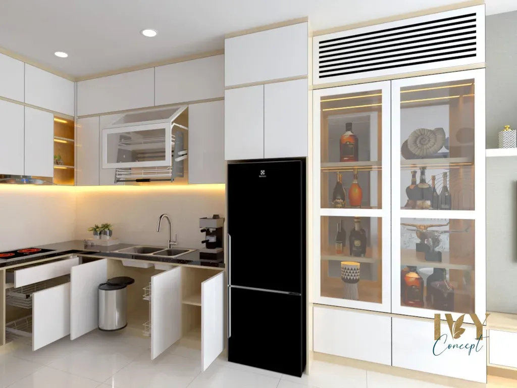 Phòng bếp - Căn hộ Vinhomes Grand Park - Phong cách Scandinavian + Modern | Space T