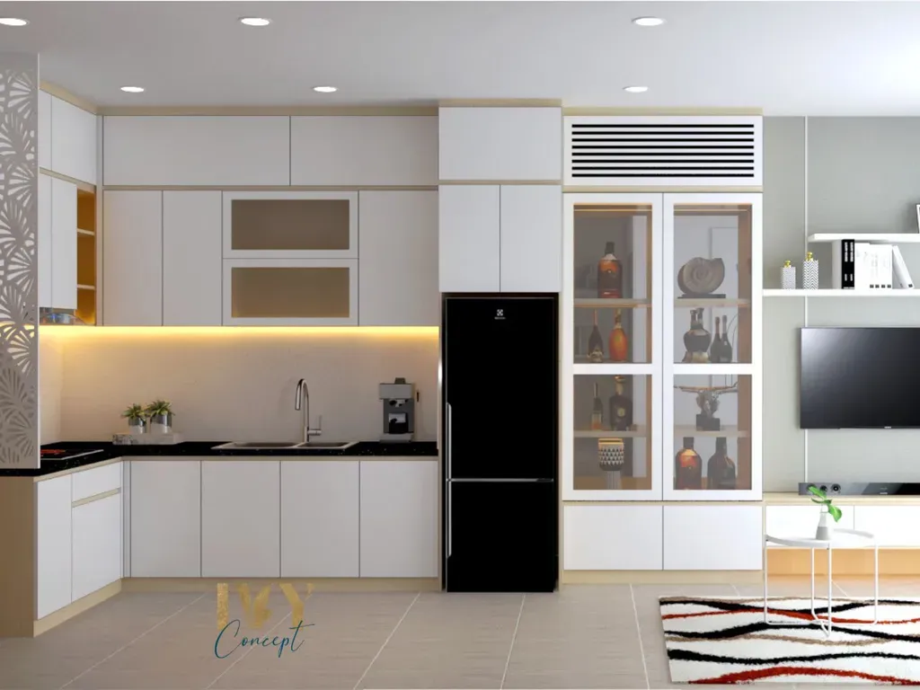 Phòng bếp - Căn hộ Vinhomes Grand Park - Phong cách Scandinavian + Modern | Space T