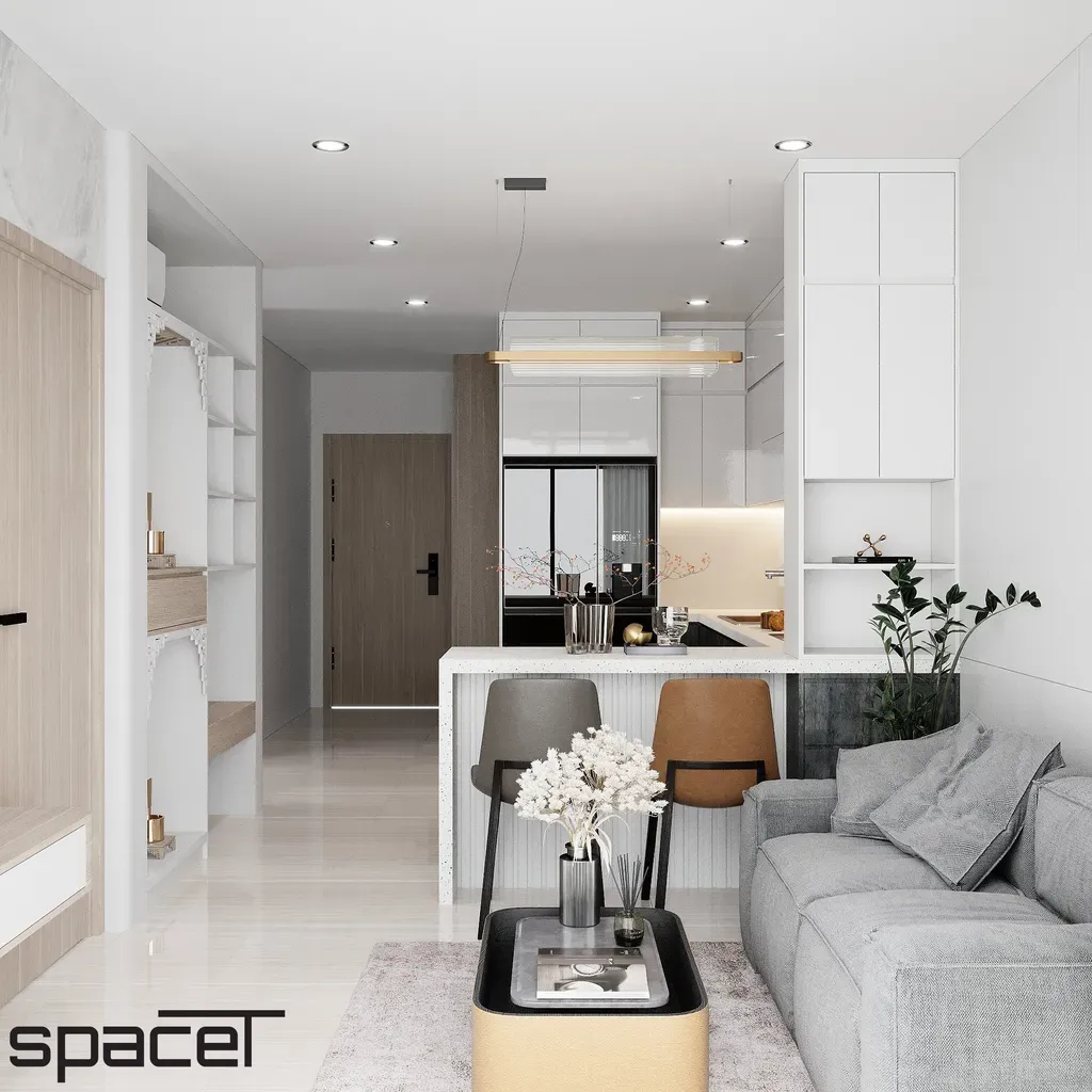 Phòng khách - Căn hộ The Origami Vinhomes Quận 9 - Phong cách Modern | Space T