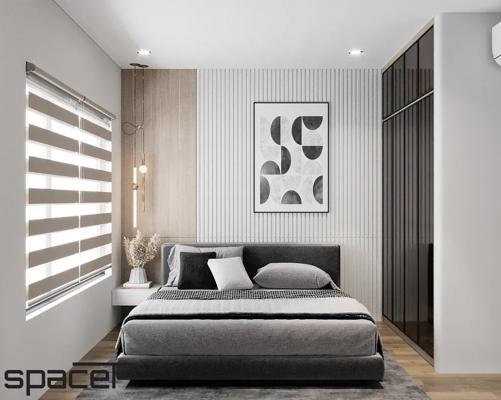 Phòng ngủ - Căn hộ The Origami Vinhomes Quận 9 - Phong cách Modern | Space T