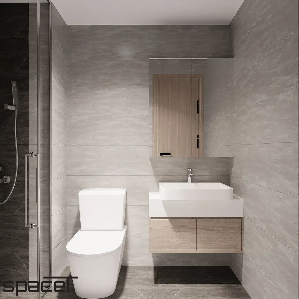 Phòng tắm - Căn hộ The Origami Vinhomes Quận 9 - Phong cách Modern | Space T