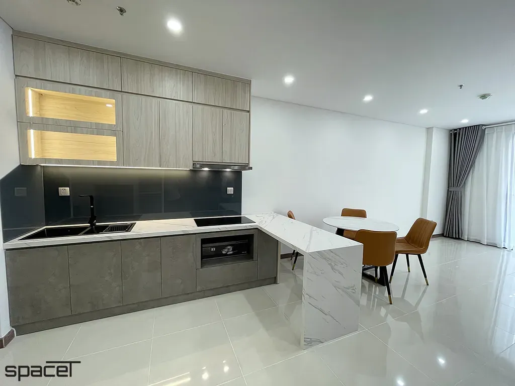 Phòng bếp, Phòng ăn - Căn hộ Iris 4 Hà Đô Centrosa Garden - Phong cách Modern | Space T