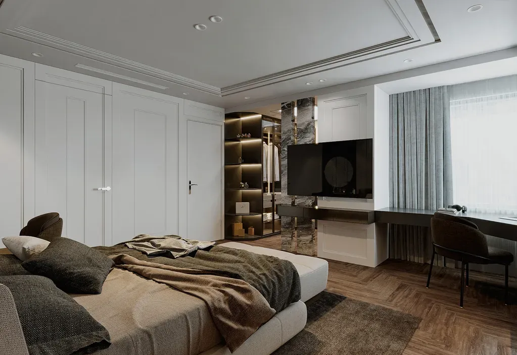 Phòng ngủ - Căn hộ Saigon Pearl Topaz 2 - Phong cách Modern | Space T