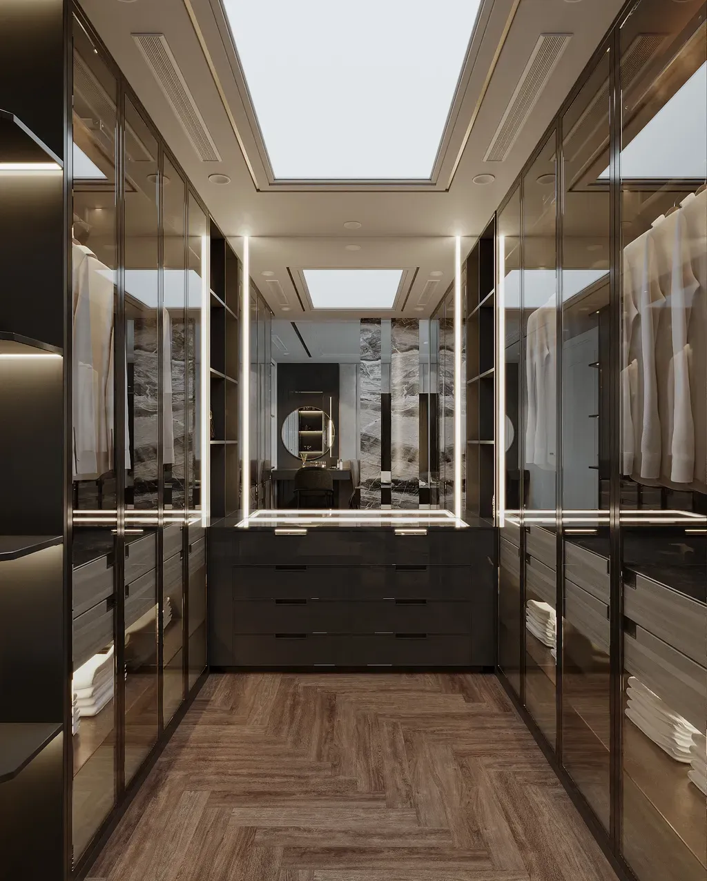 Phòng thay đồ - Căn hộ Saigon Pearl Topaz 2 - Phong cách Modern | Space T