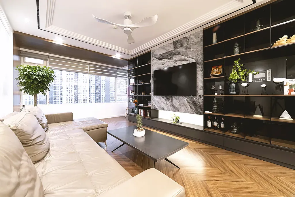 Phòng khách - Căn hộ Sài Gòn Pearl Topaz 2 - Phong cách Modern | Space T