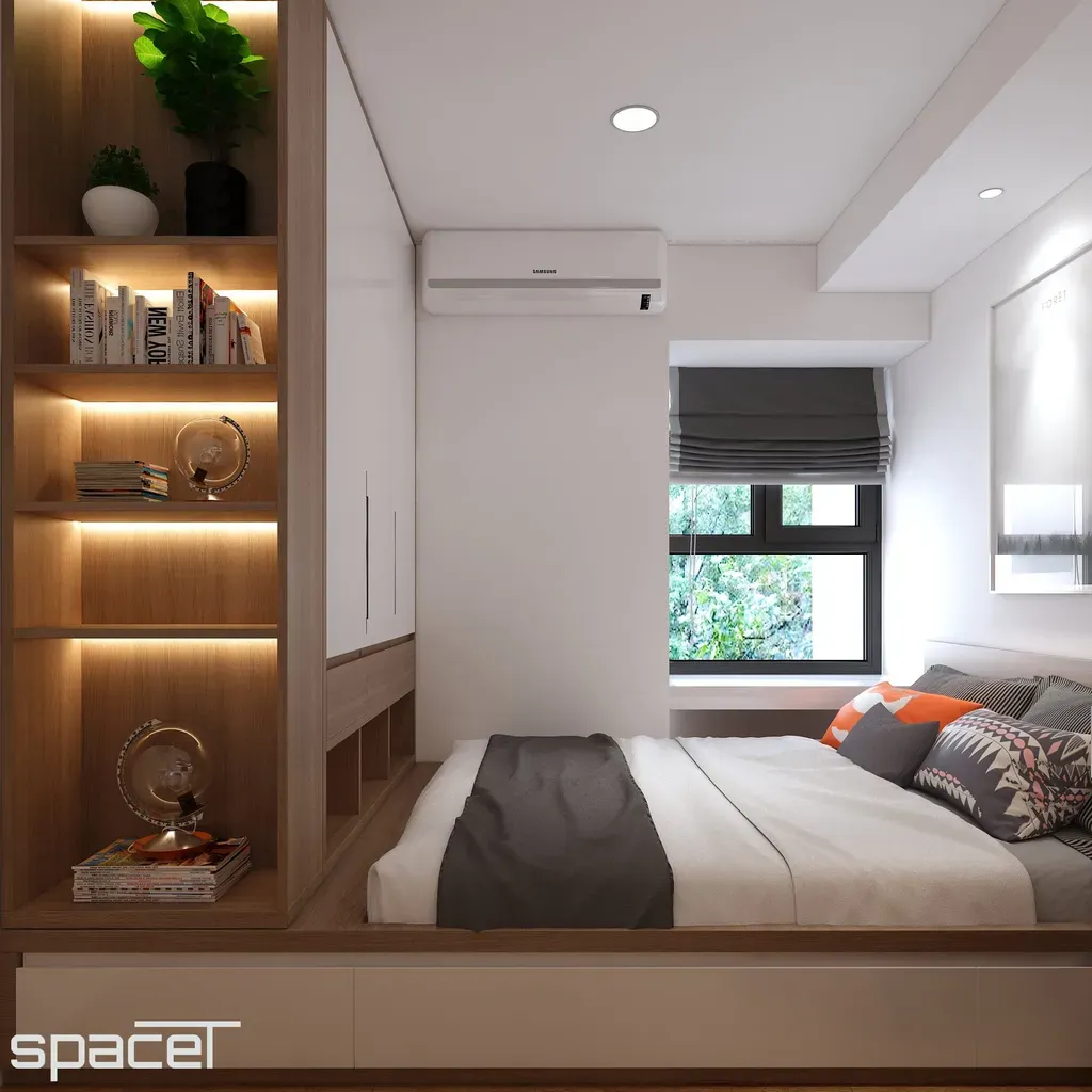 Phòng ngủ - Căn hộ chung cư Ricca Quận 9 - Phong cách Modern | Space T
