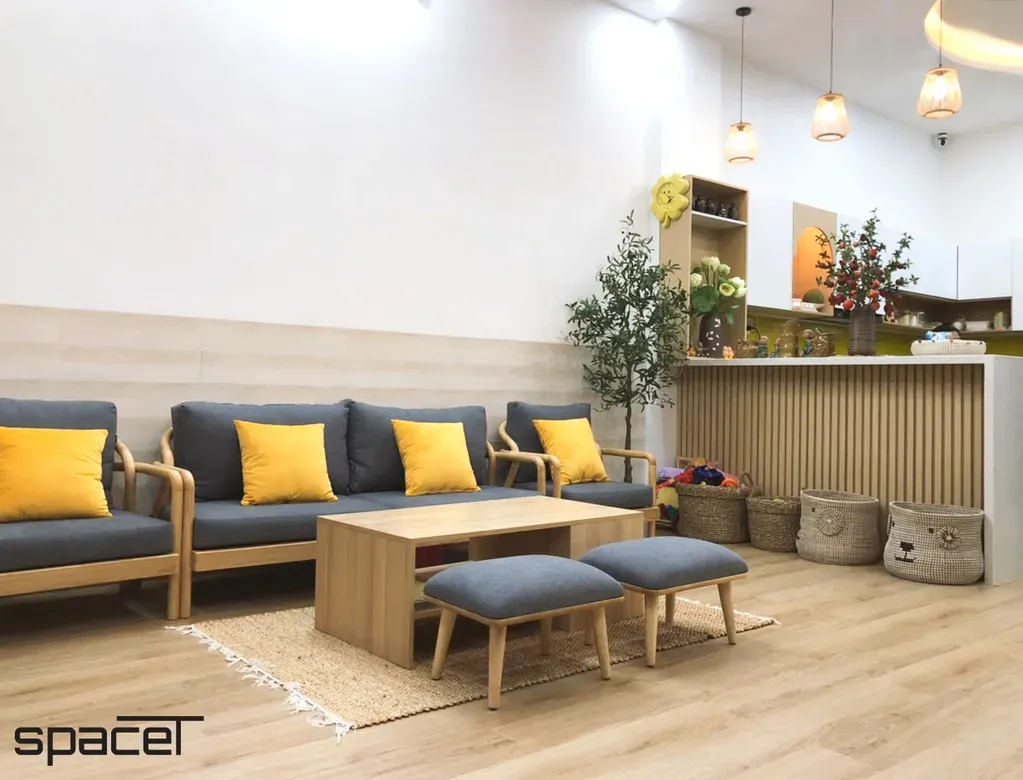 Phòng khách - Nhà phố Bến Cát, Bình Dương - Phong cách Scandinavian | Space T