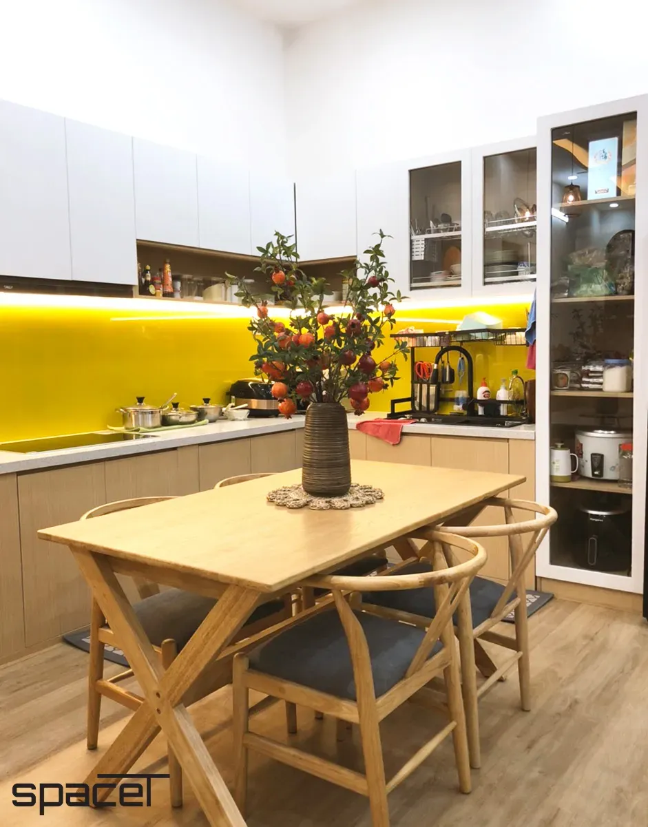 Phòng bếp, Phòng ăn - Nhà phố Bến Cát, Bình Dương - Phong cách Scandinavian | Space T
