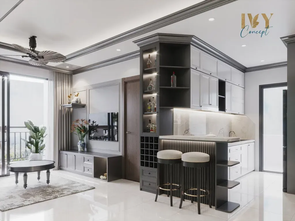 Phòng bếp - Căn hộ Q7 Saigon Riverside Complex - Phong cách Indochine | Space T