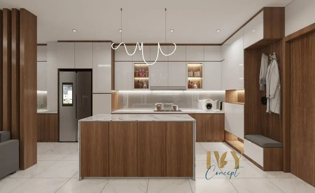 Phòng bếp - Căn hộ 2PN Petro Landmark Quận 2 - Phong cách Modern | Space T