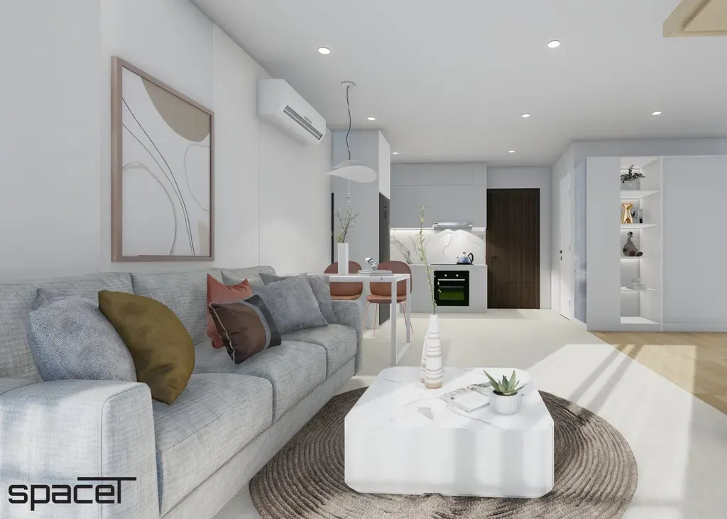Phòng khách - Căn hộ The Origami (Vinhomes Quận 9) - Phong cách Minimalist | Space T