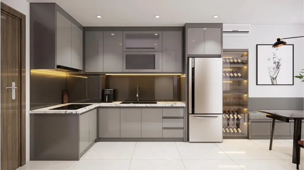 Phòng bếp - Căn hộ The Origami Vinhomes Q9 - Phong cách Modern | Space T