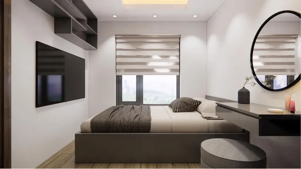 Phòng ngủ - Căn hộ The Origami Vinhomes Q9 - Phong cách Modern | Space T