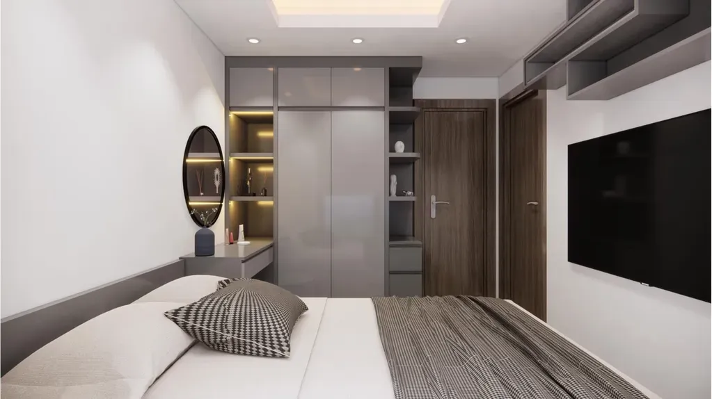 Phòng ngủ - Căn hộ The Origami Vinhomes Q9 - Phong cách Modern | Space T