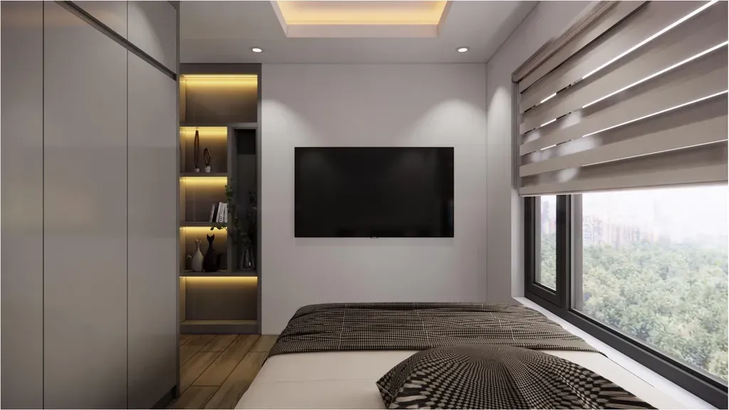 Phòng ngủ - Căn hộ The Origami Vinhomes Q9 - Phong cách Modern | Space T