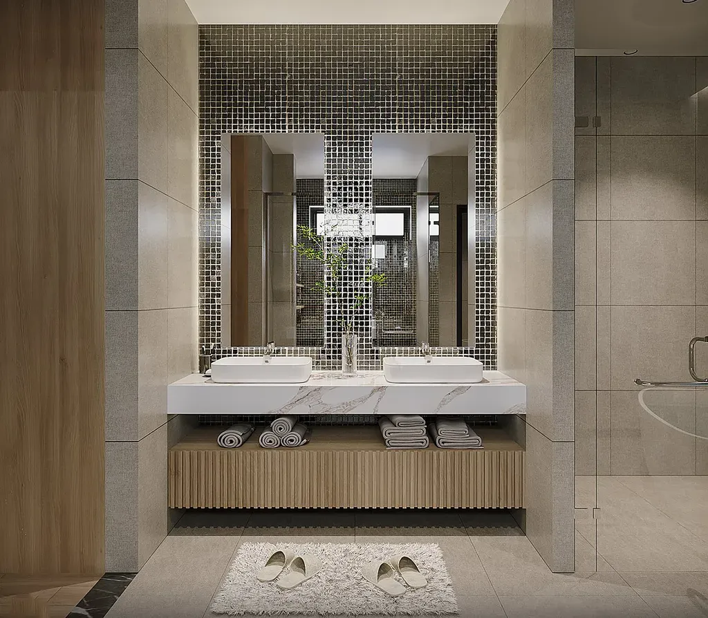 Phòng tắm - Khách sạn Ngã ba Liên Khương - Phong cách Modern | Space T