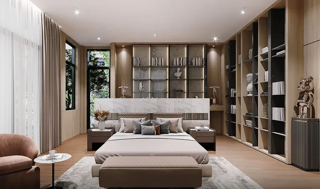 Phòng ngủ - Khách sạn Ngã ba Liên Khương - Phong cách Modern | Space T