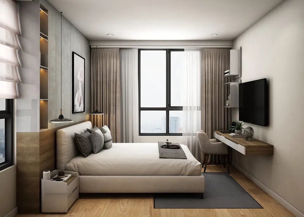 Phòng ngủ Căn hộ Homyland 2 - Phong cách Modern + Scandinavian