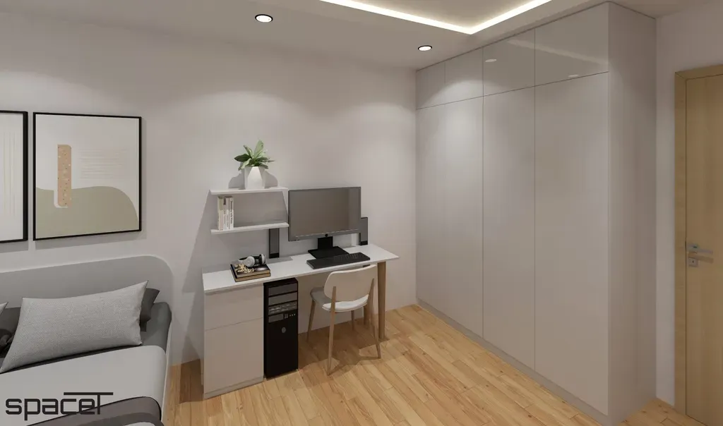 Phòng ngủ - Phòng ngủ Căn hộ Homyland 2 - Phong cách Modern + Scandinavian | Space T