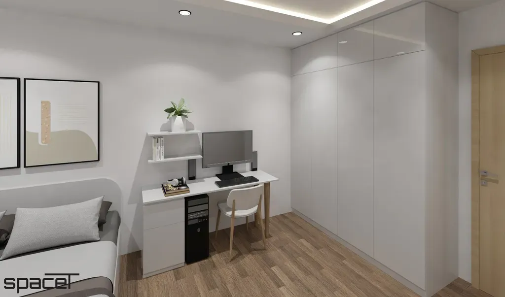 Phòng ngủ - Phòng ngủ Căn hộ Homyland 2 - Phong cách Modern + Scandinavian | Space T