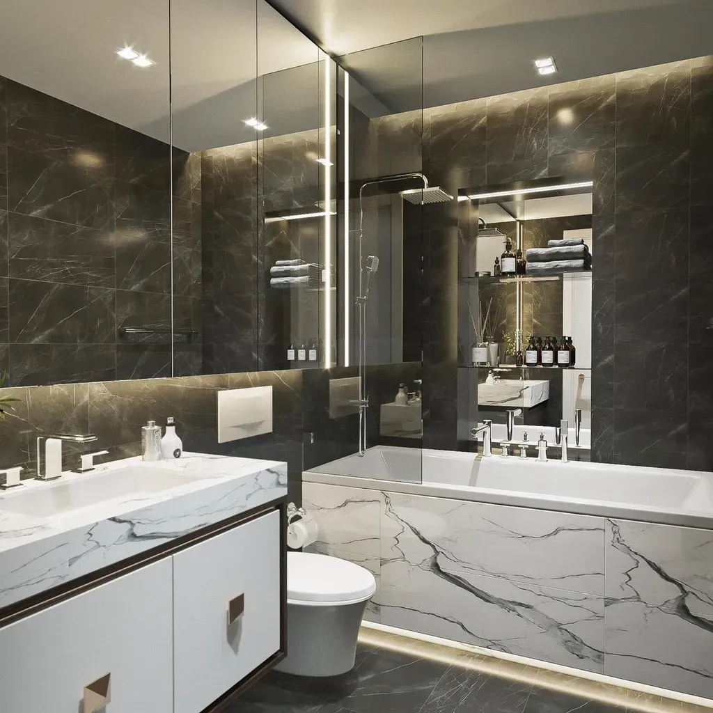 Phòng tắm - Nhà phố Quận Bình Tân - Phong cách Modern | Space T