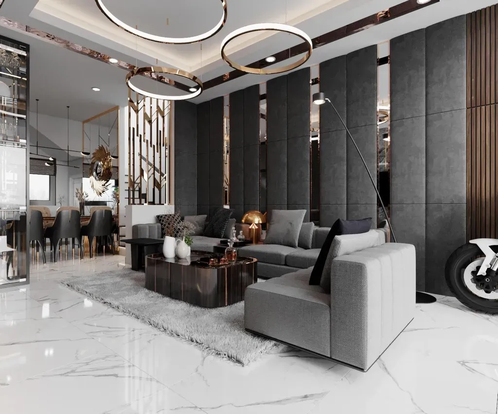Phòng khách - Nhà phố Quận Bình Tân - Phong cách Modern | Space T