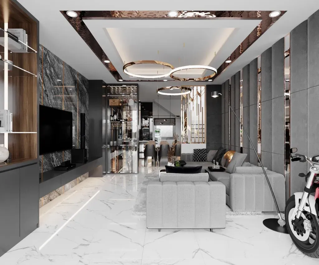 Phòng khách - Nhà phố Quận Bình Tân - Phong cách Modern | Space T