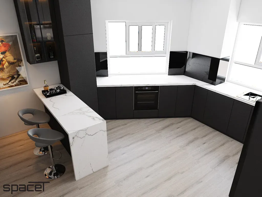 Phòng bếp - Căn hộ chung cư An Phú Apartment Quận 6 - Phong cách Modern | Space T