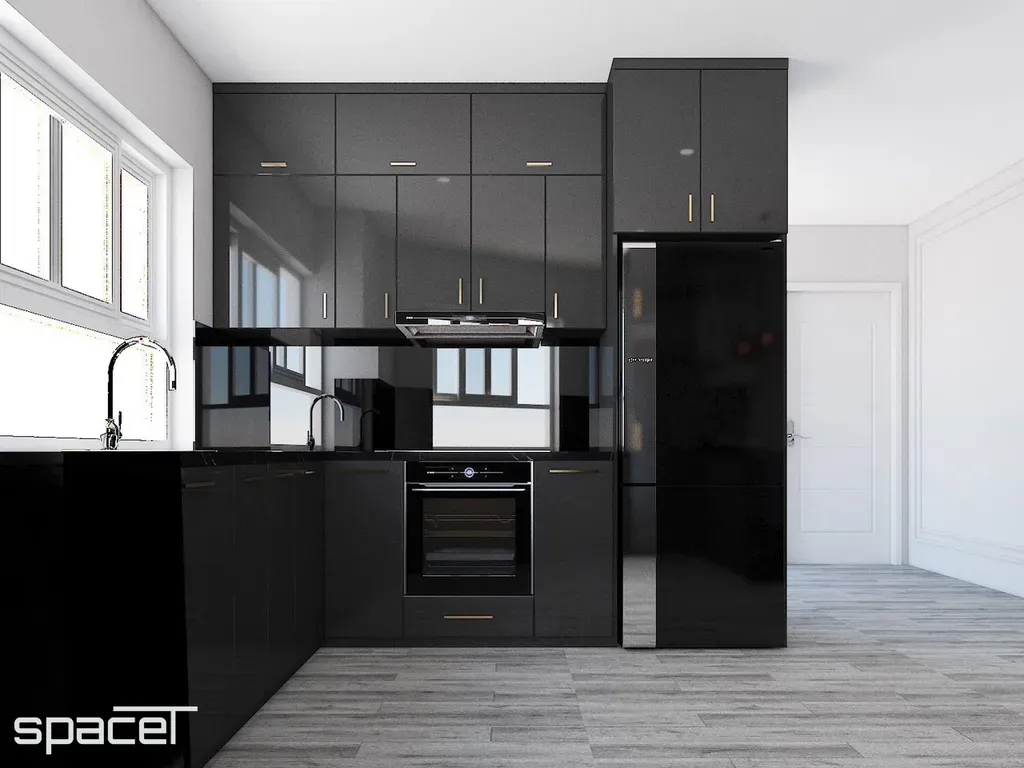 Phòng bếp - Căn hộ An Phú Apartment Quận 6 - Phong cách Modern | Space T