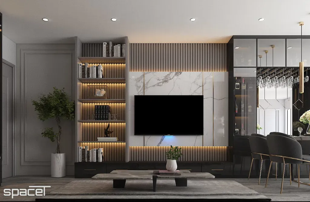 Phòng khách - Căn hộ An Phú Apartment Quận 6 - Phong cách Modern | Space T