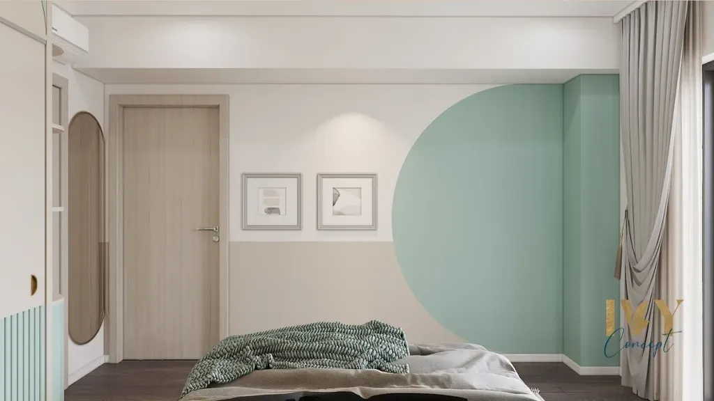 Phòng ngủ - Căn hộ River Gate Quận 4 - Phong cách Color Block + Neo Classic | Space T