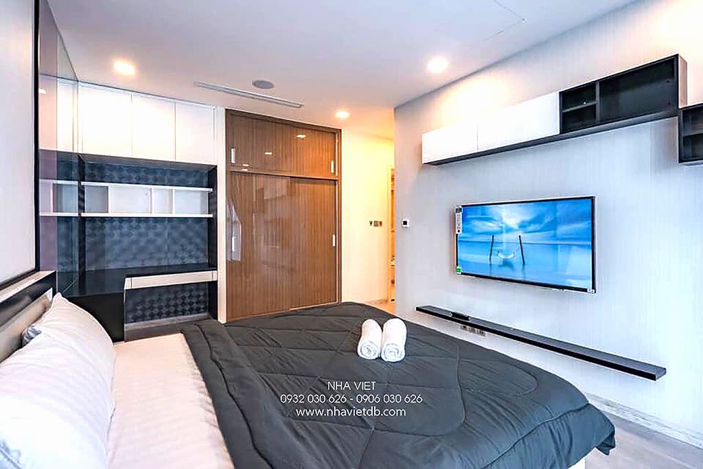 Phòng ngủ - Căn hộ Vinhomes Ba Son Quận 1 - Phong cách Modern  | Space T