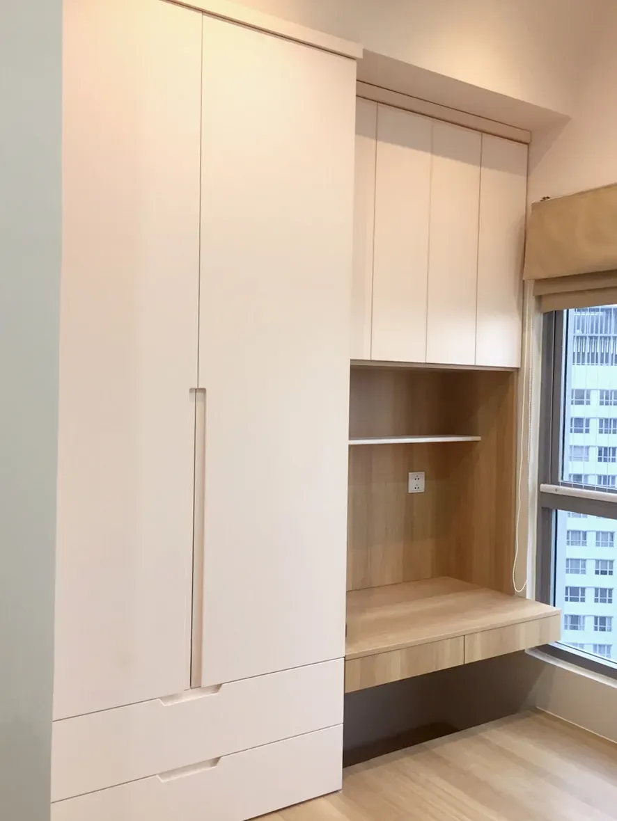 Phòng ngủ, Phòng làm việc - Căn hộ Palm Heights Quận 2 - Phong cách Indochine | Space T