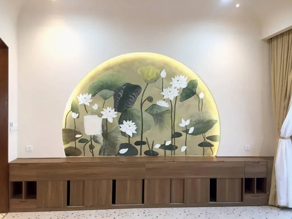 Phòng khách - Căn hộ Palm Heights Quận 2 - Phong cách Indochine | Space T