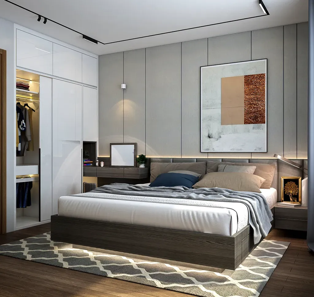 Phòng ngủ - Căn hộ 3PN Vinhomes Grand Park - Phong cách Modern | Space T