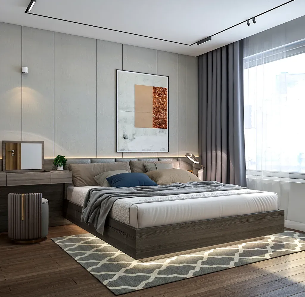 Phòng ngủ - Căn hộ 3PN Vinhomes Grand Park - Phong cách Modern | Space T