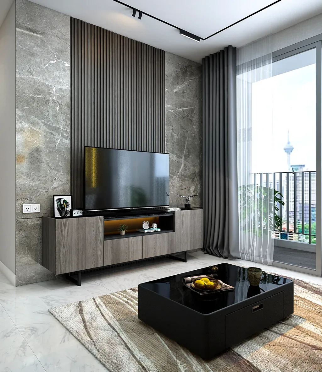 Phòng khách - Căn hộ 3PN Vinhomes Grand Park - Phong cách Modern | Space T