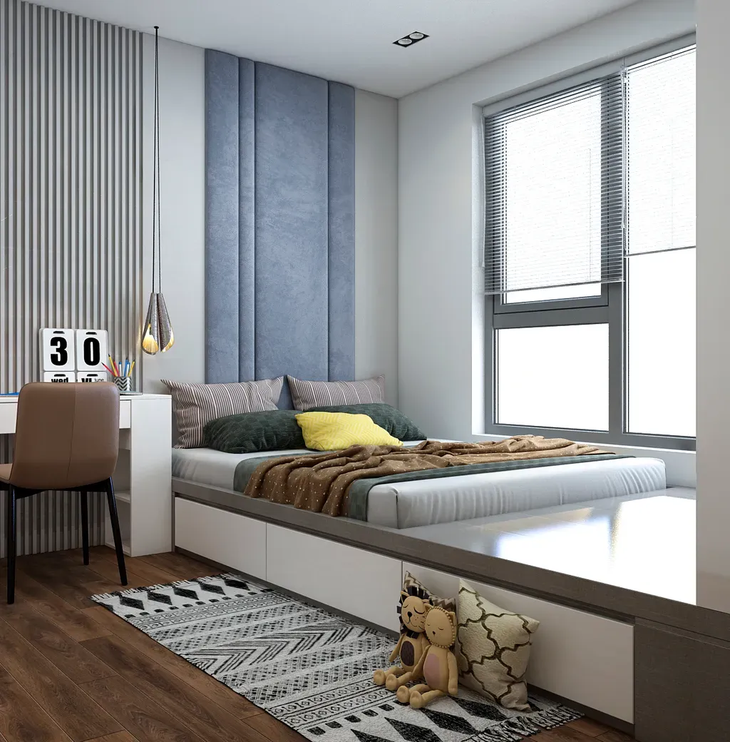 Phòng ngủ - Căn hộ 3PN Vinhomes Grand Park - Phong cách Modern | Space T