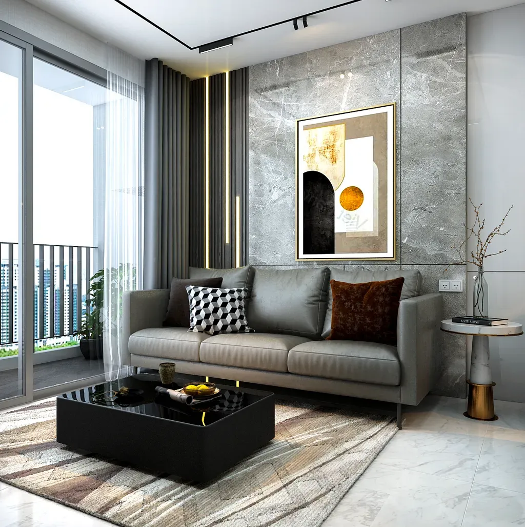 Phòng khách - Căn hộ 3PN Vinhomes Grand Park - Phong cách Modern | Space T