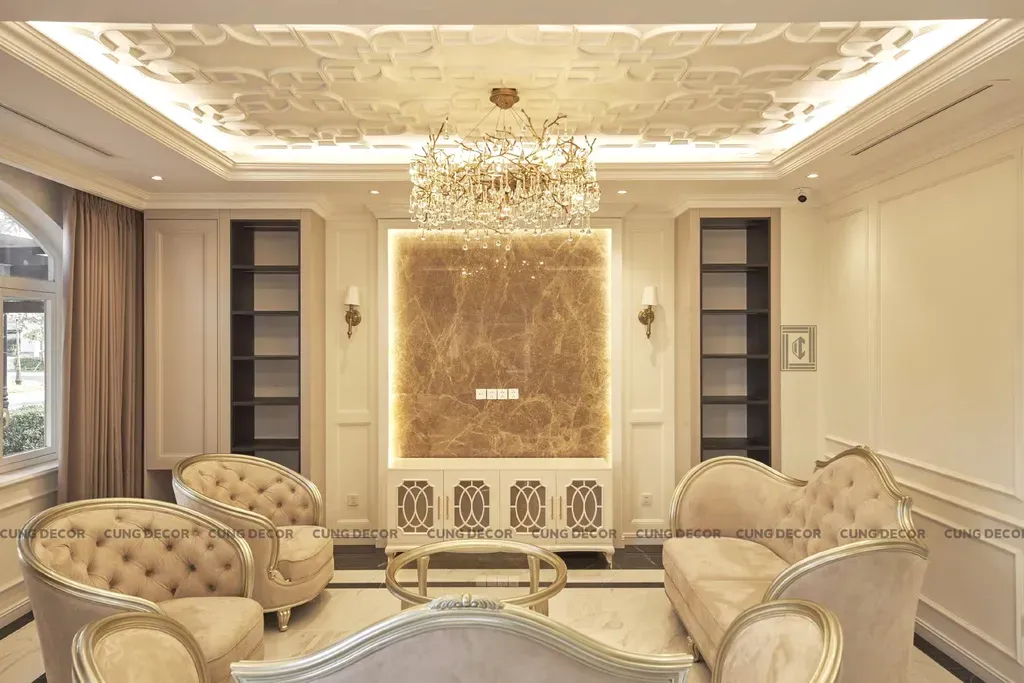 Phòng khách - Biệt thự Sol Villas TP. Thủ Đức - Phong cách Neo Classic | Space T