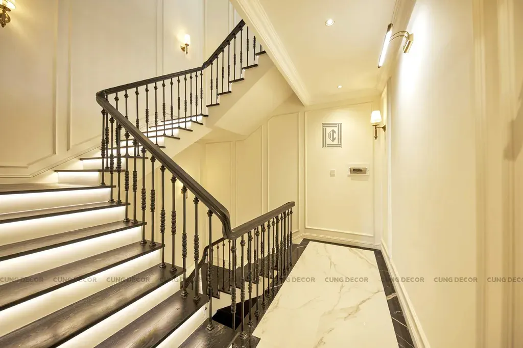 Cầu thang - Biệt thự Sol Villas TP. Thủ Đức - Phong cách Neo Classic | Space T