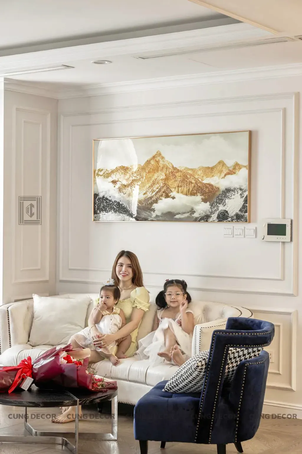 Phòng khách - Căn hộ Landmark 81 Vinhomes Central Park - Phong cách Neo Classic | Space T