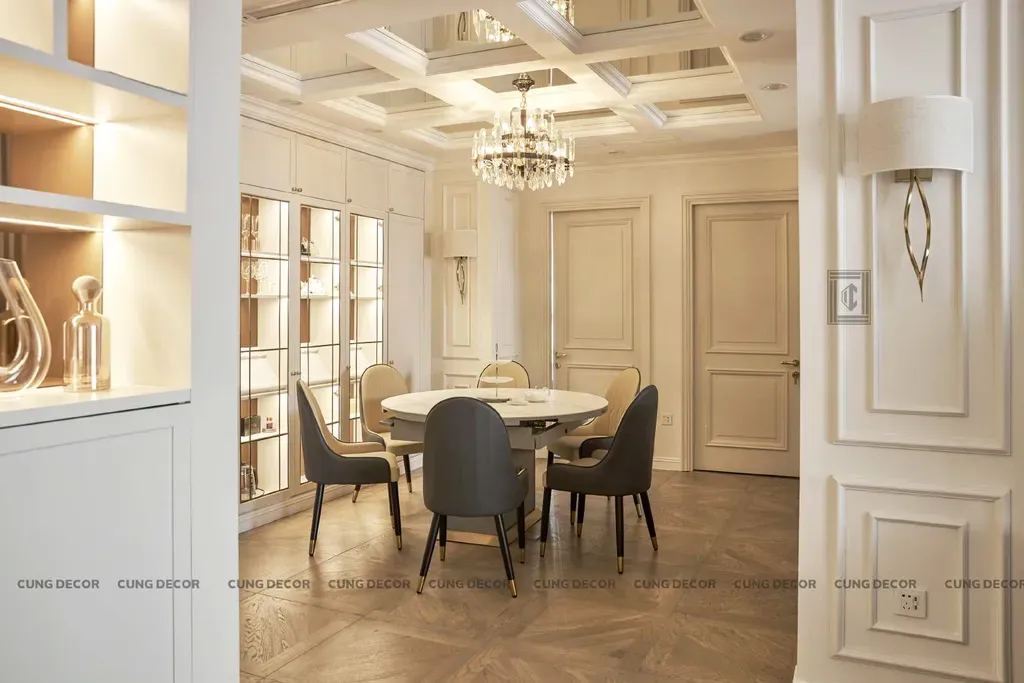 Phòng ăn - Căn hộ Landmark 81 Vinhomes Central Park - Phong cách Neo Classic | Space T